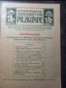 (Antik) Schweizerische zeitschrift fur Pilzkunde (1939) nr.8